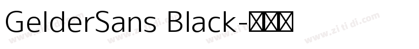 GelderSans Black字体转换